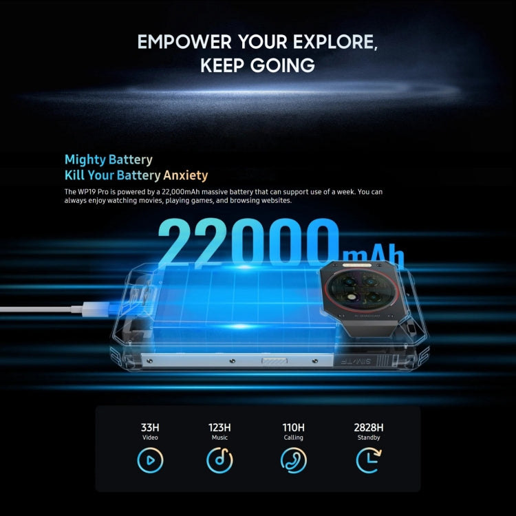 Oukitel WP19 Pro, 8GB+256GB, 6.8 inch MediaTek Helio G99 Octa-core, NFC, Network: 4G(Black) - free shipping - PMC Jewellery - Order now!