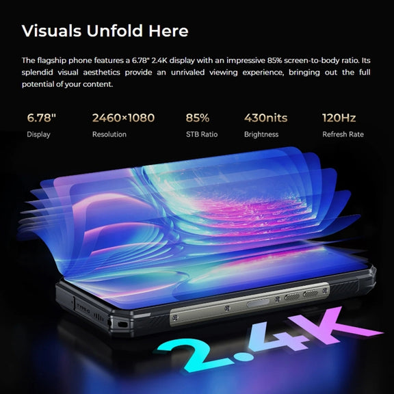 Oukitel WP30 Pro 5G, 12GB+512GB, IP68/IP69K, 108MP Camera, 11000mAh, 6.78 inch + 1.8 inch MediaTek Dimensity 8050 Octa-core 3.0GHz, NFC, OTG, Network: 5G(Black)
