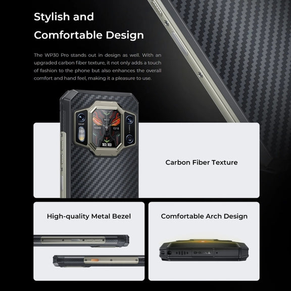 Oukitel WP30 Pro 5G, 12GB+512GB, IP68/IP69K, 108MP Camera, 11000mAh, 6.78 inch + 1.8 inch MediaTek Dimensity 8050 Octa-core 3.0GHz, NFC, OTG, Network: 5G(Black)