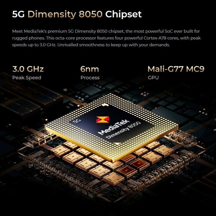 Oukitel WP30 Pro 5G, 12GB+512GB, IP68/IP69K, 108MP Camera, 11000mAh, 6.78 inch + 1.8 inch MediaTek Dimensity 8050 Octa-core 3.0GHz, NFC, OTG, Network: 5G(Black)
