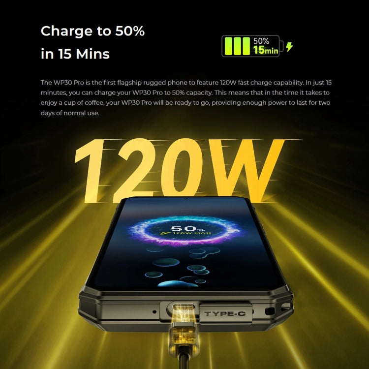 Oukitel WP30 Pro 5G, 12GB+512GB, IP68/IP69K, 108MP Camera, 11000mAh, 6.78 inch + 1.8 inch MediaTek Dimensity 8050 Octa-core 3.0GHz, NFC, OTG, Network: 5G(Black)
