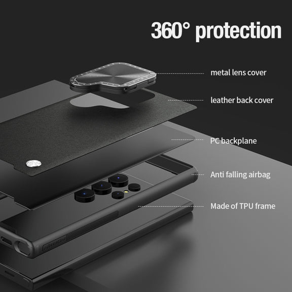 For Samsung Galaxy S24 Ultra 5G NILLKIN CamShield Prop Series PC + TPU Phone Case(Green)
