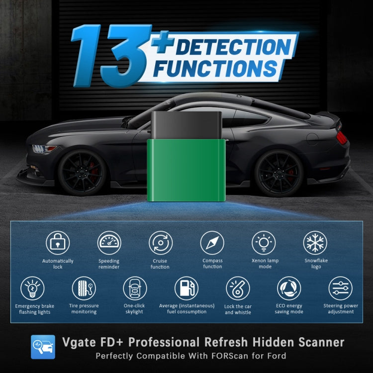 Vgate VLINKER FD + V2.2 Bluetooth 4.0 Car OBD Fault Diagnosis Detector - free shipping - PMC Jewellery - Order now!
