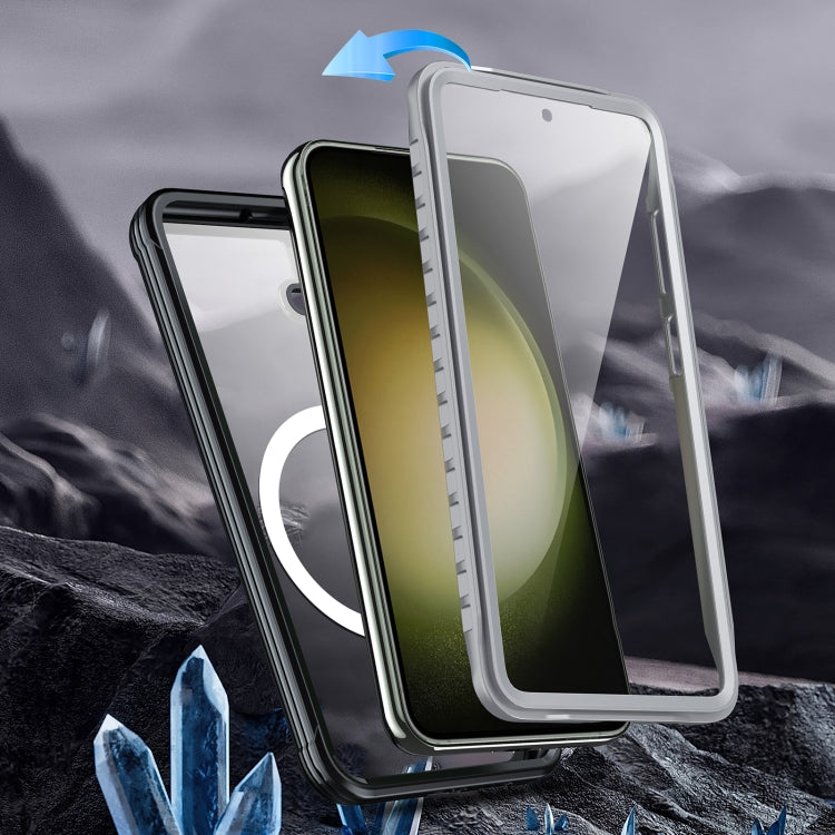 For Samsung Galaxy S23 FE 5G RedPepper Life Waterproof MagSafe Phone Case(Black) - Galaxy S23 FE 5G Cases by RedPepper | Online Shopping South Africa | PMC Jewellery | Buy Now Pay Later Mobicred