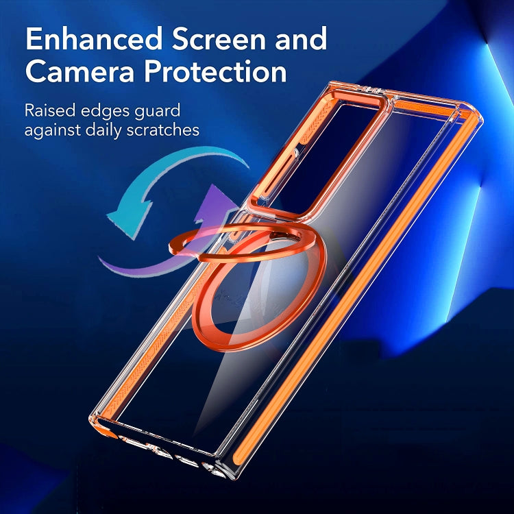 For Samsung Galaxy S24+ 5G Magnetic 360 Degree Rotating Holder Phone Case(White) - Galaxy S24+ 5G Cases by PMC TechLife | Online Shopping South Africa | PMC TechLife