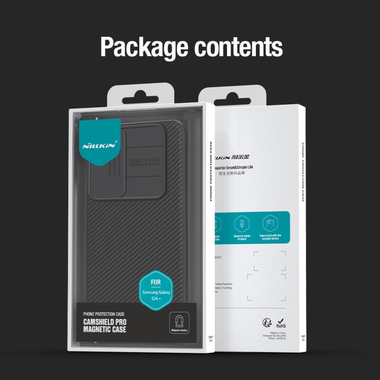 For Samsung Galaxy S24+ 5G NILLKIN CamShield Pro Magnetic Magsafe Phone Case(Green) - Galaxy S24+ 5G Cases by NILLKIN | Online Shopping South Africa | PMC Jewellery | Buy Now Pay Later Mobicred