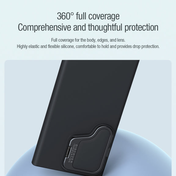 For Samsung Galaxy S24 Ultra 5G NILLKIN CamShield Prop MagSafe Liquid Silicone Phone Case(Black)