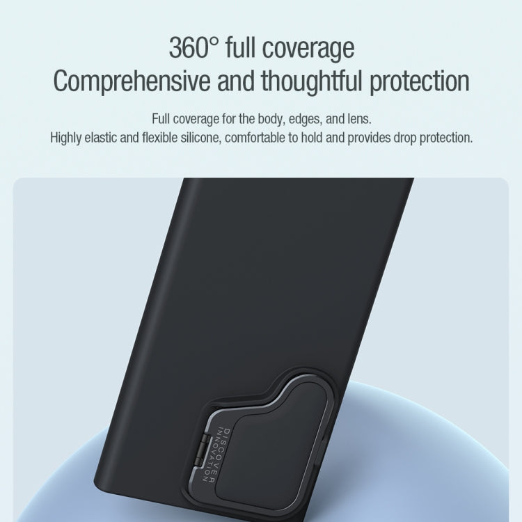 For Samsung Galaxy S24 Ultra 5G NILLKIN CamShield Prop MagSafe Liquid Silicone Phone Case(Black)