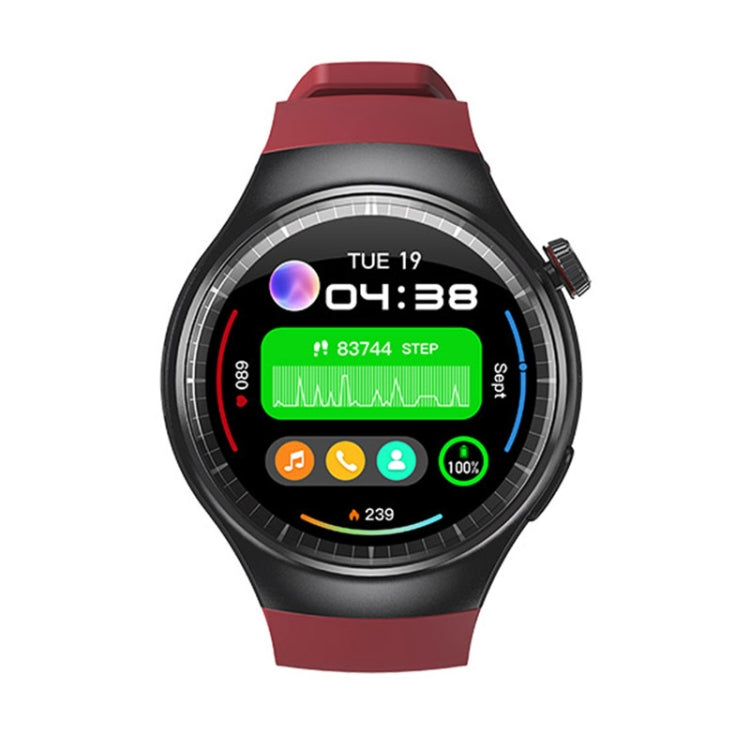 UNIWA DM80 1.43 inch IP67 Waterproof Android 8.1 Smart Watch Support 4G Network / WiFi / GPS / NFC(Red) - free shipping - PMC Jewellery - Order now!