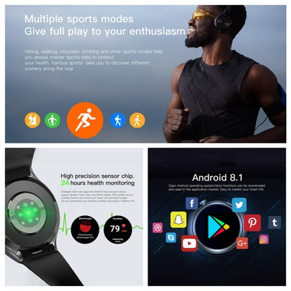 UNIWA DM80 1.43 inch IP67 Waterproof Android 8.1 Smart Watch Support 4G Network / WiFi / GPS / NFC(Red) - free shipping - PMC Jewellery - Order now!