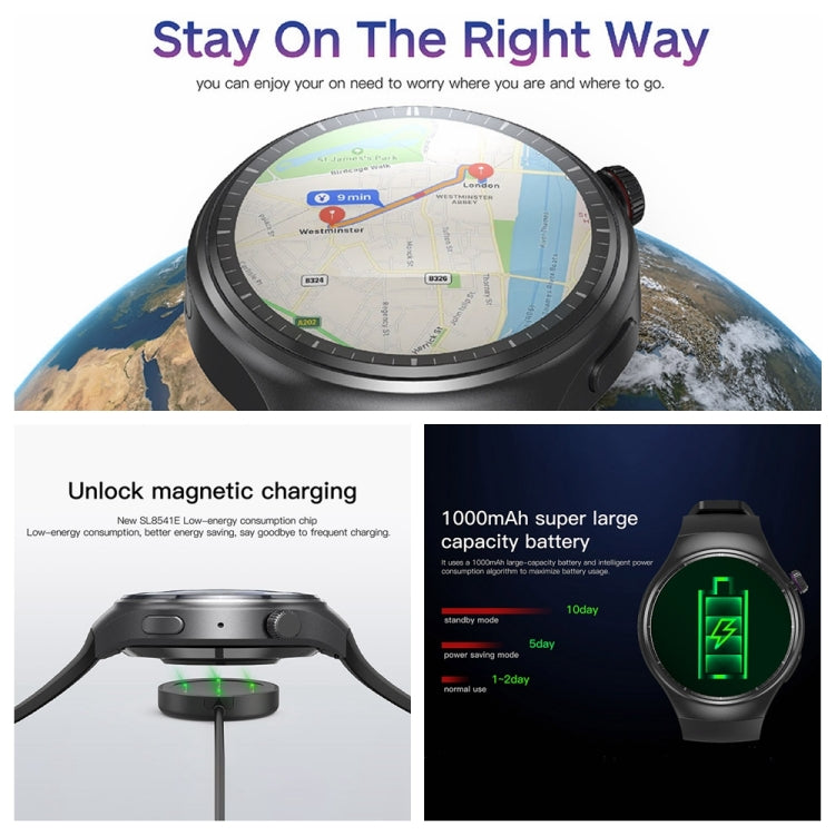 UNIWA DM80 1.43 inch IP67 Waterproof Android 8.1 Smart Watch Support 4G Network / WiFi / GPS / NFC(Red) - free shipping - PMC Jewellery - Order now!