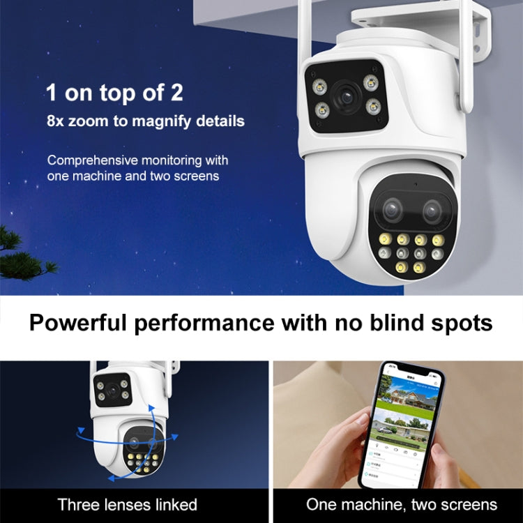 QX104 3MP WiFi Triple Camera Supports Human Face Recognition & AI Alarm(AU Plug) - free shipping - PMC TechLife - Order now!