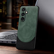 For Samsung Galaxy S24 5G SULADA Stitching Leather MagSafe Magnetic Phone Case(Green) - Galaxy S24 5G Cases by SULADA | Online Shopping South Africa | PMC TechLife | Buy Now Pay Later Mobicred