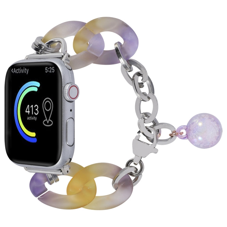 For Apple Watch 42mm Gradient Resin Chain Watch Band(Purple) - free shipping - PMC TechLife - Order now!