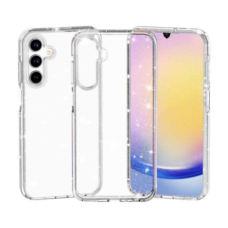 For Samsung Galaxy A15 5G Terminator Style Glitter Powder Shockproof Phone Case(White) - Galaxy Phone Cases by PMC TechLife | Online Shopping South Africa | PMC TechLife