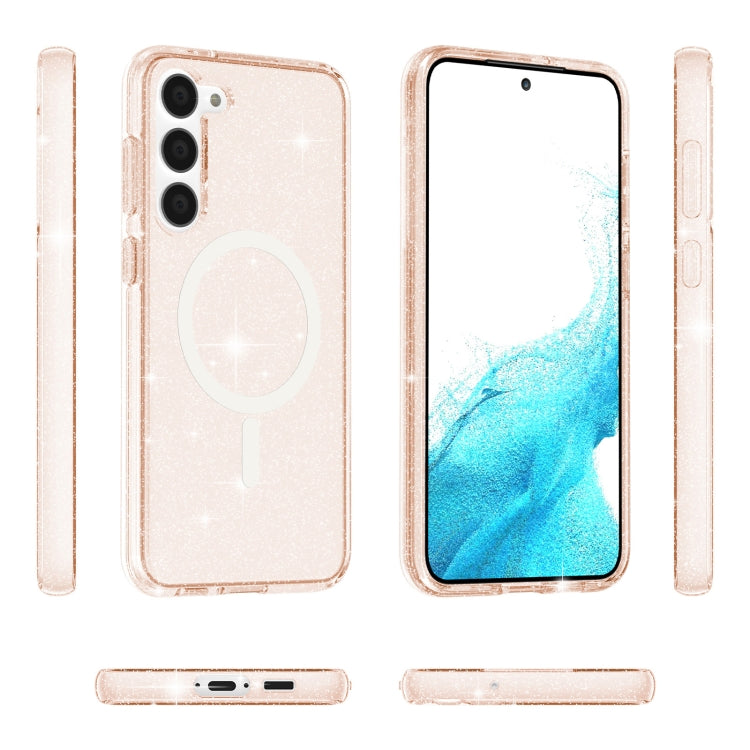 For Samsung Galaxy S24+ 5G Terminator Style Glitter Powder MagSafe Magnetic Phone Case(Gold) - Galaxy S24+ 5G Cases by PMC TechLife | Online Shopping South Africa | PMC TechLife