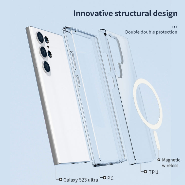 For Samsung Galaxy S24 Ultra 5G Terminator Style Glitter Powder MagSafe Magnetic Phone Case(Black) - Galaxy S24 Ultra 5G Cases by PMC TechLife | Online Shopping South Africa | PMC TechLife