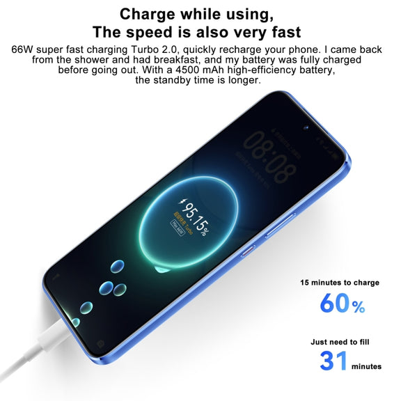 Huawei nova 12 Active, 8GB+512GB, Screen Fingerprint Identification, 6.7 inch HarmonyOS 4.0 Qualcomm Snapdragon 778G 4G Octa Core, Network: 4G, NFC, OTG, Not Support Google Play(Black)