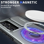 For Samsung Galaxy S23 FE 5G Camshield MagSafe Ring Holder Armor Phone Case(Titanium Grey)