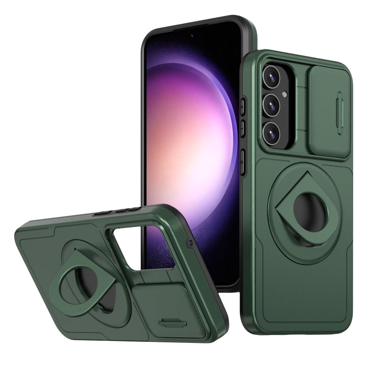For Samsung Galaxy S23+ 5G Camshield MagSafe Ring Holder Armor Phone Case(Deep Green) - Galaxy S23+ 5G Cases by PMC TechLife | Online Shopping South Africa | PMC TechLife