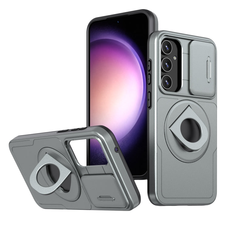 For Samsung Galaxy S23+ 5G Camshield MagSafe Ring Holder Armor Phone Case(Titanium Grey) - Galaxy S23+ 5G Cases by PMC TechLife | Online Shopping South Africa | PMC TechLife