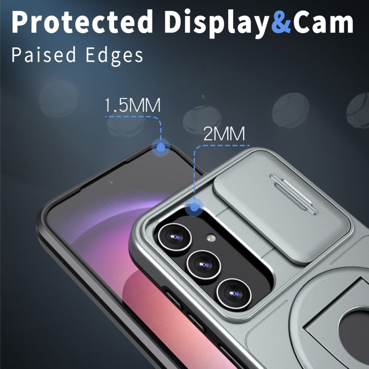 For Samsung Galaxy S23+ 5G Camshield MagSafe Ring Holder Armor Phone Case(Titanium Grey) - Galaxy S23+ 5G Cases by PMC TechLife | Online Shopping South Africa | PMC TechLife