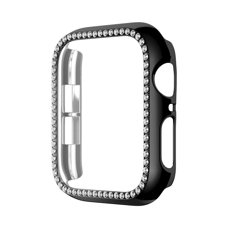 For Apple Watch Series 6 / 5 / 4 / SE 44mm Plating Row Diamond Hollow PC Watch Case(Black) - free shipping - PMC TechLife - Order now!