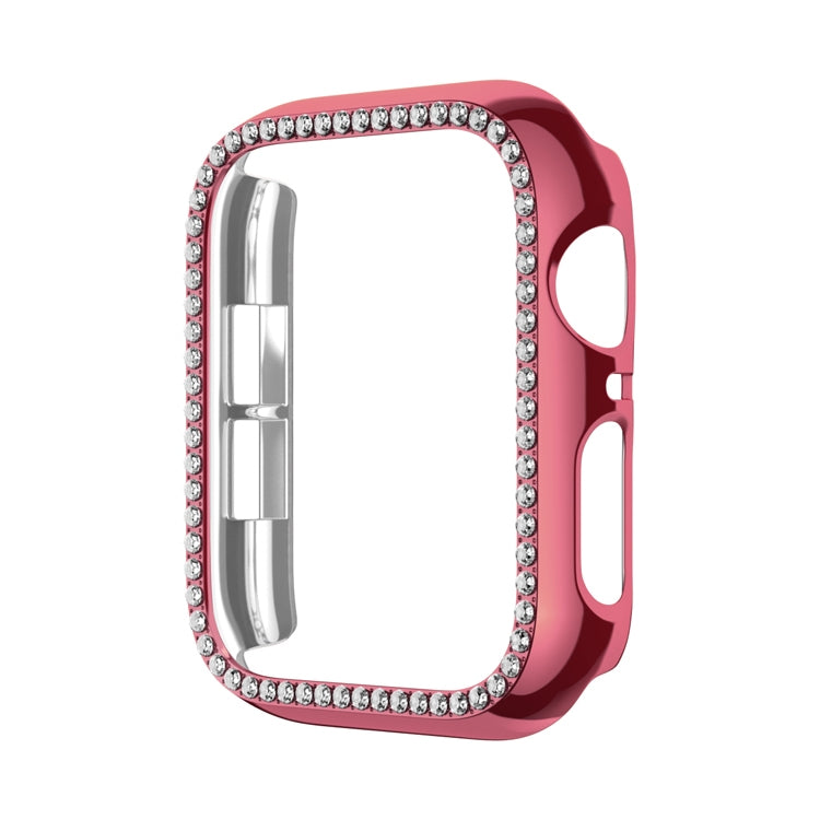 For Apple Watch Series 3 / 2 / 1 38mm Plating Row Diamond Hollow PC Watch Case(Rose Pink) - free shipping - PMC TechLife - Order now!