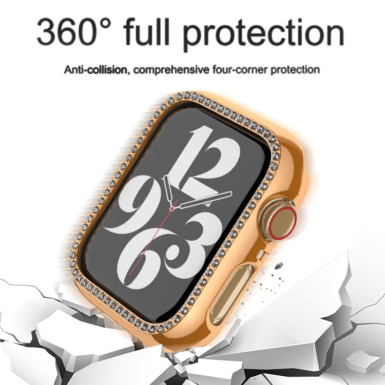 For Apple Watch Series 3 / 2 / 1 38mm Plating Row Diamond Hollow PC Watch Case(Rose Gold) - free shipping - PMC TechLife - Order now!