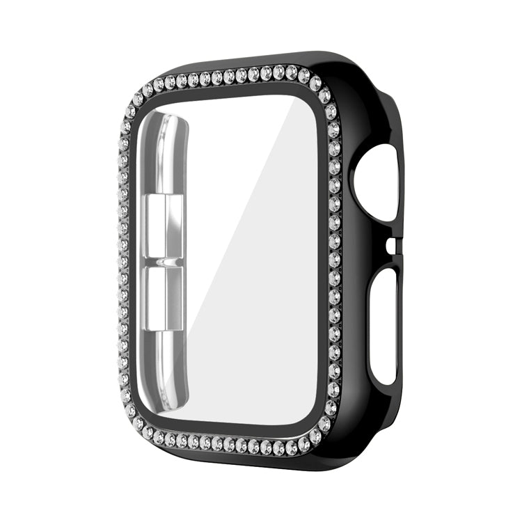For Apple Watch Series 6 / 5 / 4 / SE 40mm Plating Row Diamond PC Watch Case with Film(Black) - free shipping - PMC TechLife - Order now!