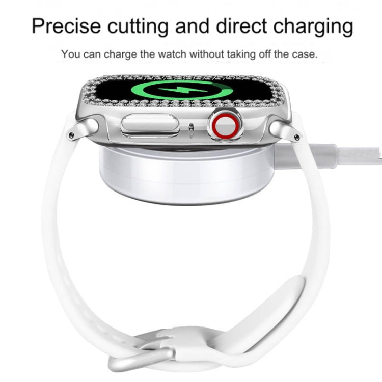 For Apple Watch Series 3 / 2 / 1 38mm Plating Dual-Row Diamond Hollow PC Watch Case(Black) - free shipping - PMC TechLife - Order now!