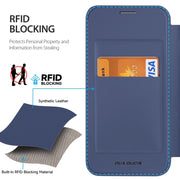 For Samsung Galaxy S24+ 5G DUX DUCIS Skin X Pro Series Magsafe Ring Holder Leather Phone Case(Blue)