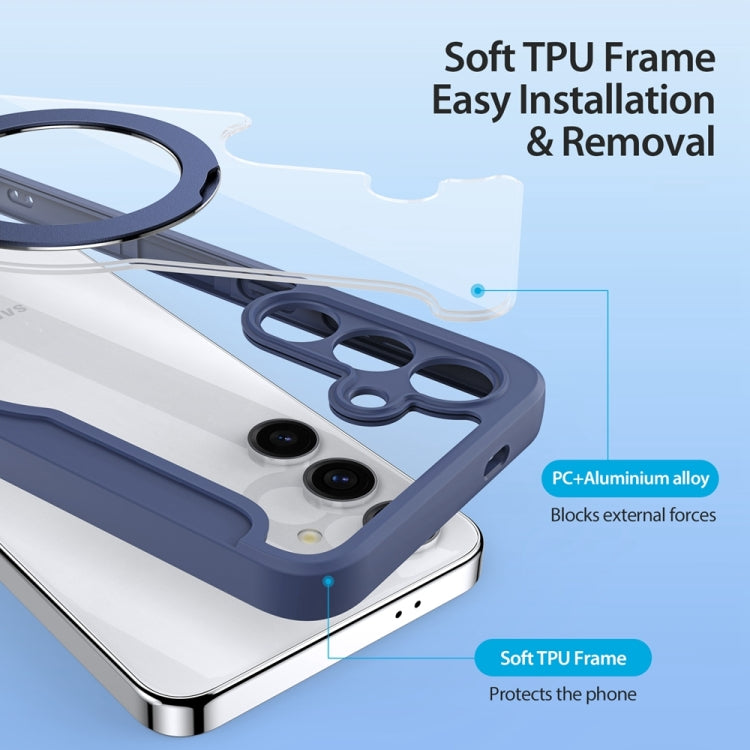 For Samsung Galaxy S24+ 5G DUX DUCIS Skin X Pro Series Magsafe Ring Holder Leather Phone Case(Blue) - Galaxy S24+ 5G Cases by DUX DUCIS | Online Shopping South Africa | PMC TechLife | Buy Now Pay Later Mobicred