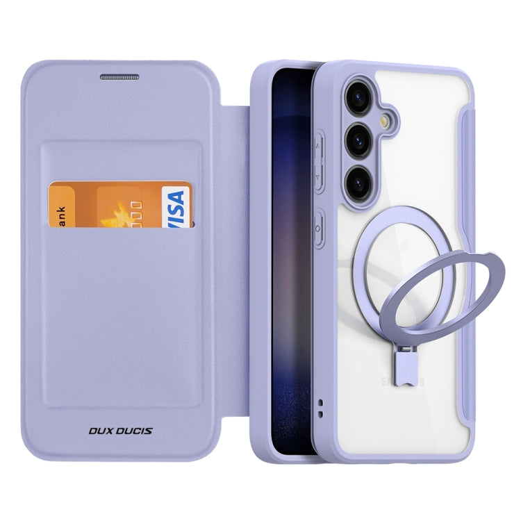 For Samsung Galaxy S24+ 5G DUX DUCIS Skin X Pro Series Magsafe Ring Holder Leather Phone Case(Purple) - Galaxy S24+ 5G Cases by DUX DUCIS | Online Shopping South Africa | PMC TechLife | Buy Now Pay Later Mobicred