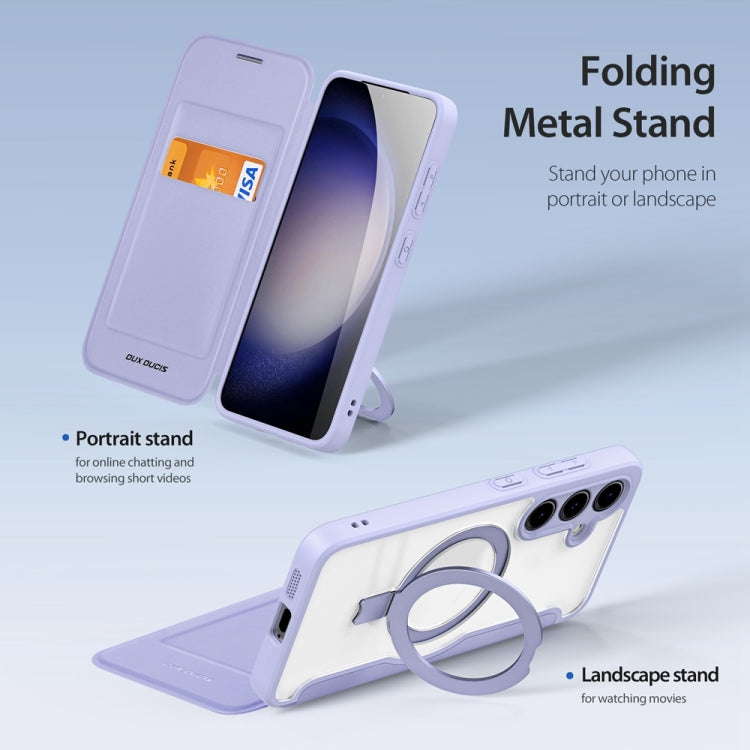 For Samsung Galaxy S24+ 5G DUX DUCIS Skin X Pro Series Magsafe Ring Holder Leather Phone Case(Purple) - Galaxy S24+ 5G Cases by DUX DUCIS | Online Shopping South Africa | PMC TechLife | Buy Now Pay Later Mobicred