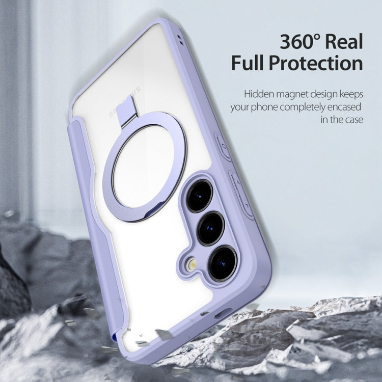 For Samsung Galaxy S24+ 5G DUX DUCIS Skin X Pro Series Magsafe Ring Holder Leather Phone Case(Purple) - Galaxy S24+ 5G Cases by DUX DUCIS | Online Shopping South Africa | PMC TechLife | Buy Now Pay Later Mobicred
