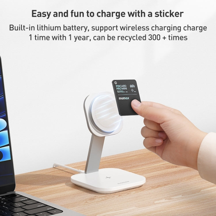 MOMAX PINCARD BR8 Card Wireless Charging Positioning Anti-lost Device(Black) - free shipping - PMC TechLife - Order now!