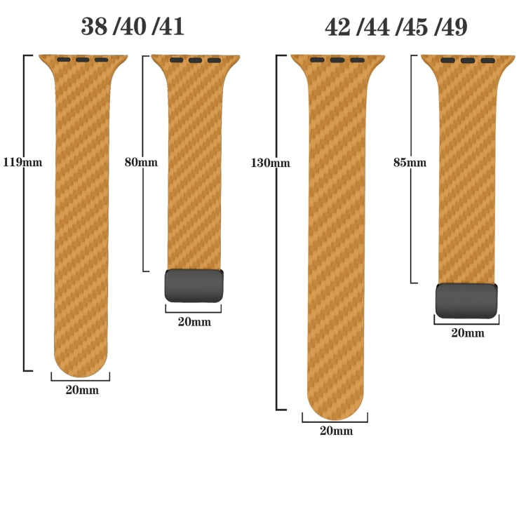 For Apple Watch Series 5 44mm Carbon Fiber Magnetic Black Buckle Watch Band(Light Brown Black) - free shipping - PMC TechLife - Order now!