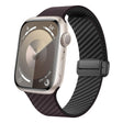 For Apple Watch Series 2 42mm Carbon Fiber Magnetic Black Buckle Watch Band(Dark Brown Black) - free shipping - PMC TechLife - Order now!