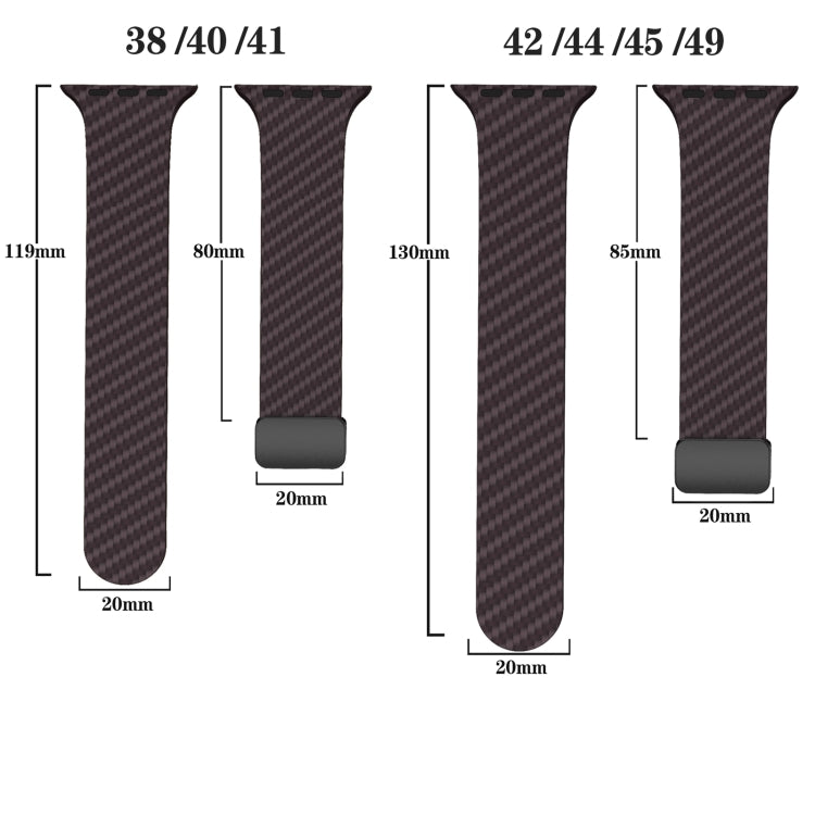 For Apple Watch Series 2 42mm Carbon Fiber Magnetic Black Buckle Watch Band(Dark Brown Black) - free shipping - PMC TechLife - Order now!