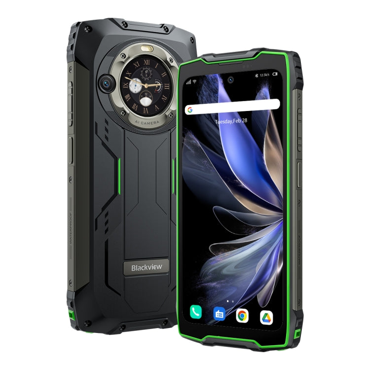 Blackview BV9300 Pro, 12GB+256GB, IP68/IP69K/MIL-STD-810H, 6.7 inch + 1.32 inch Android 13 MediaTek Helio G99 Octa Core, Network: 4G, NFC, OTG(Green) - free shipping - PMC Jewellery - Order now!