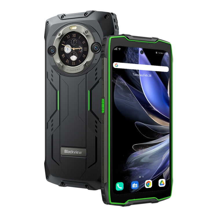 Blackview BV9300 Pro, 12GB+256GB, IP68/IP69K/MIL-STD-810H, 6.7 inch + 1.32 inch Android 13 MediaTek Helio G99 Octa Core, Network: 4G, NFC, OTG(Green) - free shipping - PMC Jewellery - Order now!