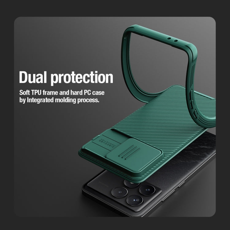 For Xiaomi Redmi K70 / K70 Pro NILLKIN CamShield Pro Magnetic PC Phone Case(Green) - Xiaomi Cases by NILLKIN | Online Shopping South Africa | PMC TechLife | Buy Now Pay Later Mobicred