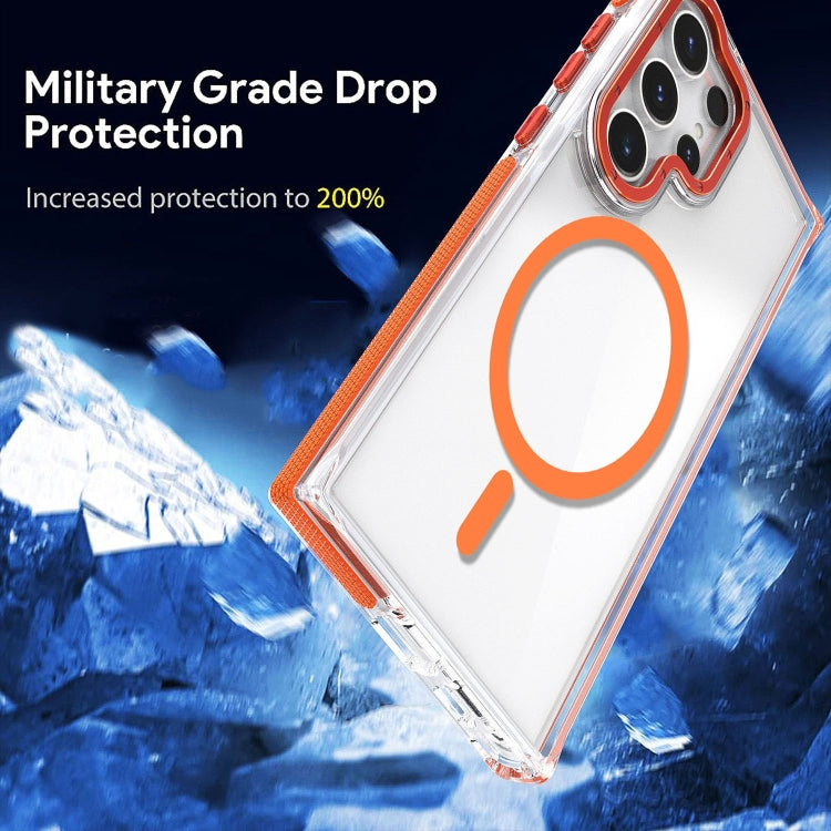 For Samsung Galaxy S24 5G Dual-Color Clear Acrylic Hybrid TPU MagSafe Phone Case(Transparent) - Galaxy S24 5G Cases by PMC TechLife | Online Shopping South Africa | PMC TechLife