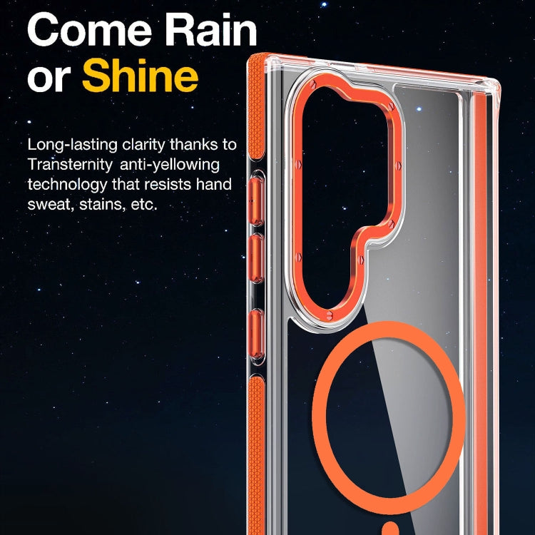 For Samsung Galaxy S24 5G Dual-Color Clear Acrylic Hybrid TPU MagSafe Phone Case(Purple) - Galaxy S24 5G Cases by PMC TechLife | Online Shopping South Africa | PMC TechLife | Buy Now Pay Later Mobicred