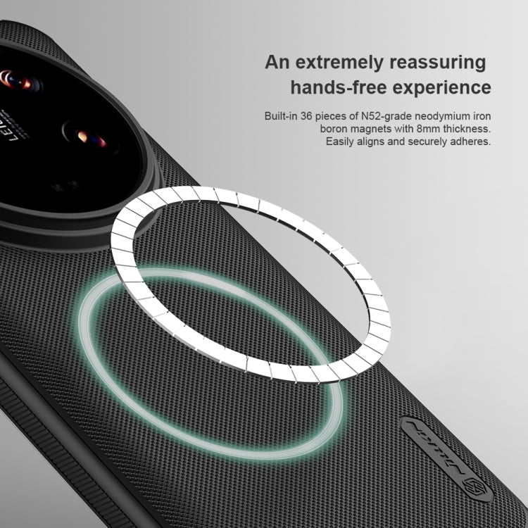 For Xiaomi 14 Ultra NILLKIN Super Frosted Shield Pro MagSafe Magnetic Phone Case(Black) - 14 Ultra Cases by NILLKIN | Online Shopping South Africa | PMC TechLife | Buy Now Pay Later Mobicred