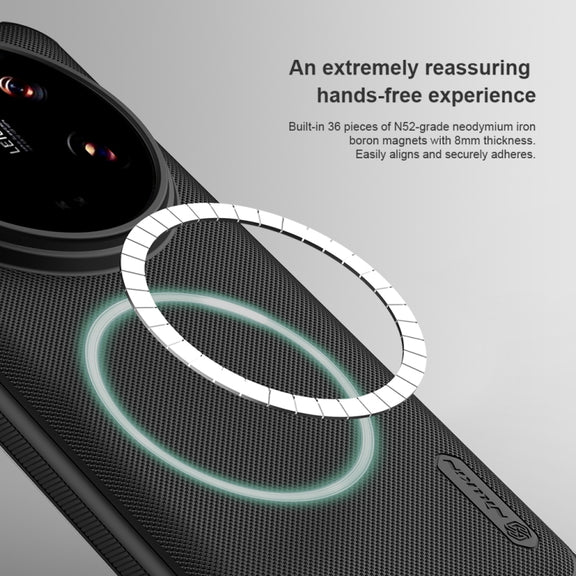 For Xiaomi 14 Ultra NILLKIN Super Frosted Shield Pro MagSafe Magnetic Phone Case(Black)