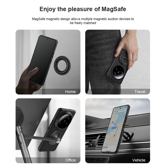 For Xiaomi 14 Ultra NILLKIN Super Frosted Shield Pro MagSafe Magnetic Phone Case(Green)