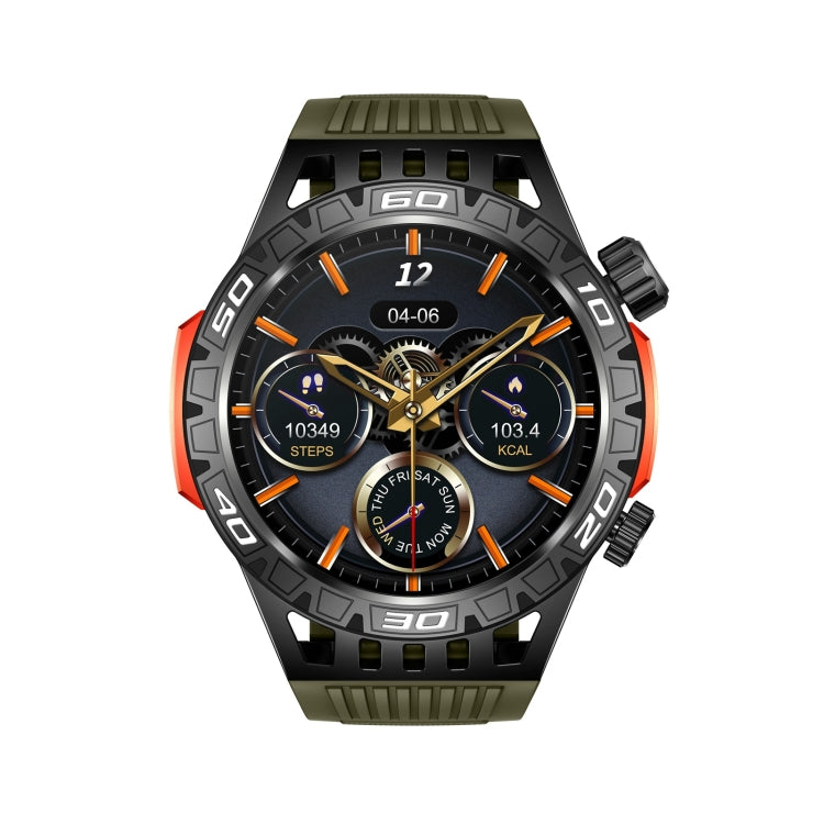 HT22 1.46 inch Smart Sport Watch, Support Bluetooth Call / Sleep / Heart Rate / Blood Pressure Health Monitor(Black Green) - Smart Watches by PMC TechLife | Online Shopping South Africa | PMC TechLife