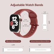 For Apple Watch Series 2 38mm Butterfly Flower Embossed Silicone Watch Band(Brick Red)